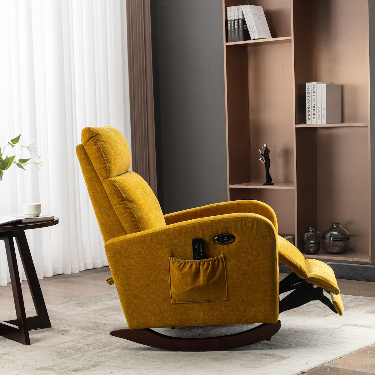 Fabric rocking chair with massage function