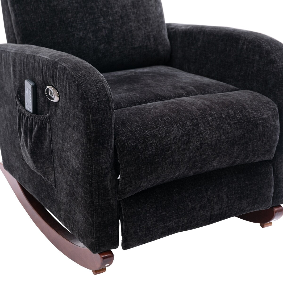 Fabric rocking chair with massage function