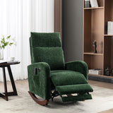 Fabric rocking chair with massage function