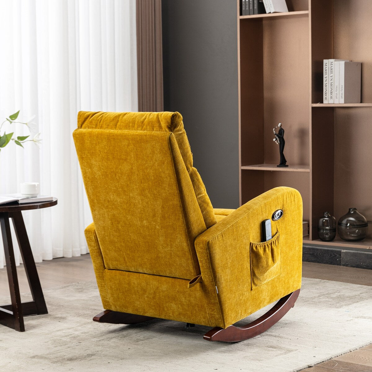 Fabric rocking chair with massage function