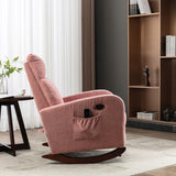 Fabric rocking chair with massage function