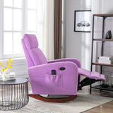 Fabric rocking chair with massage function