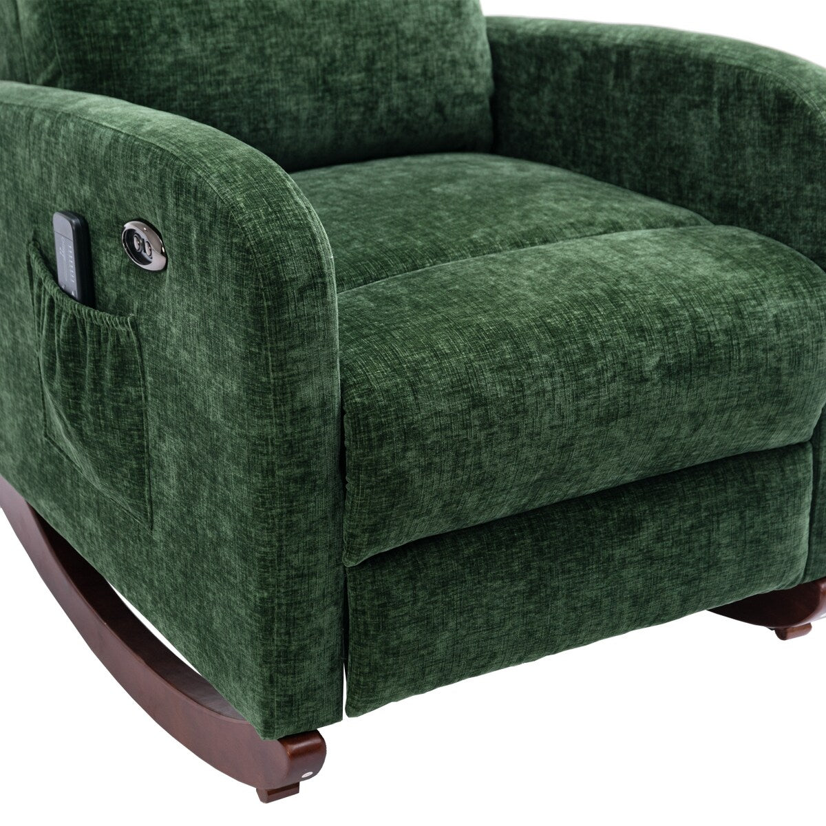Fabric rocking chair with massage function