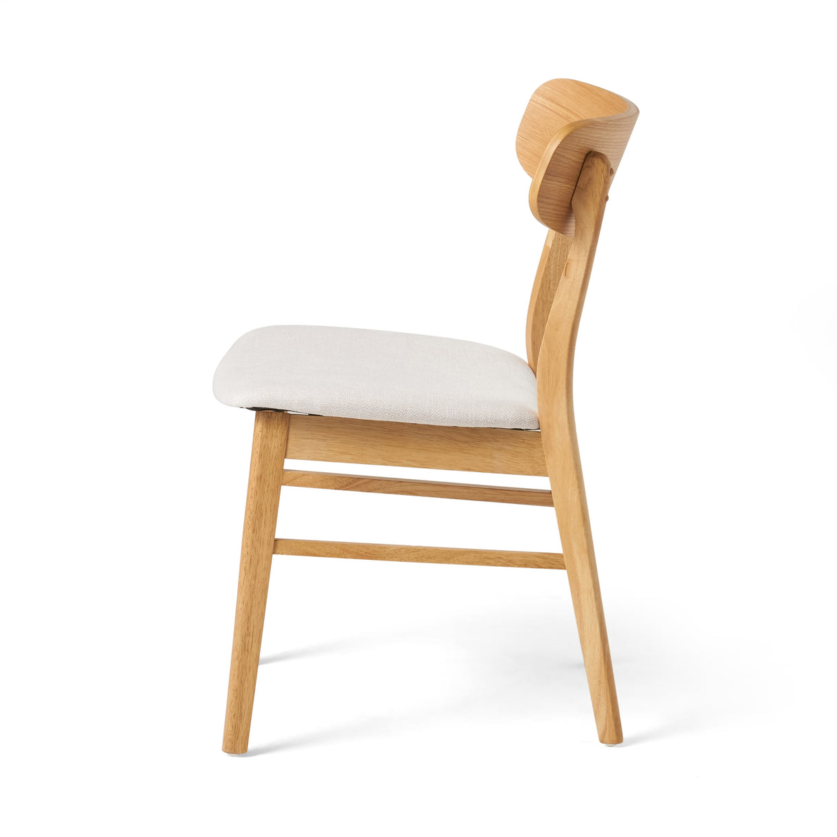 Fabric-upholstered Wood Dining Chairs (Set of 2) by Christopher Knight
