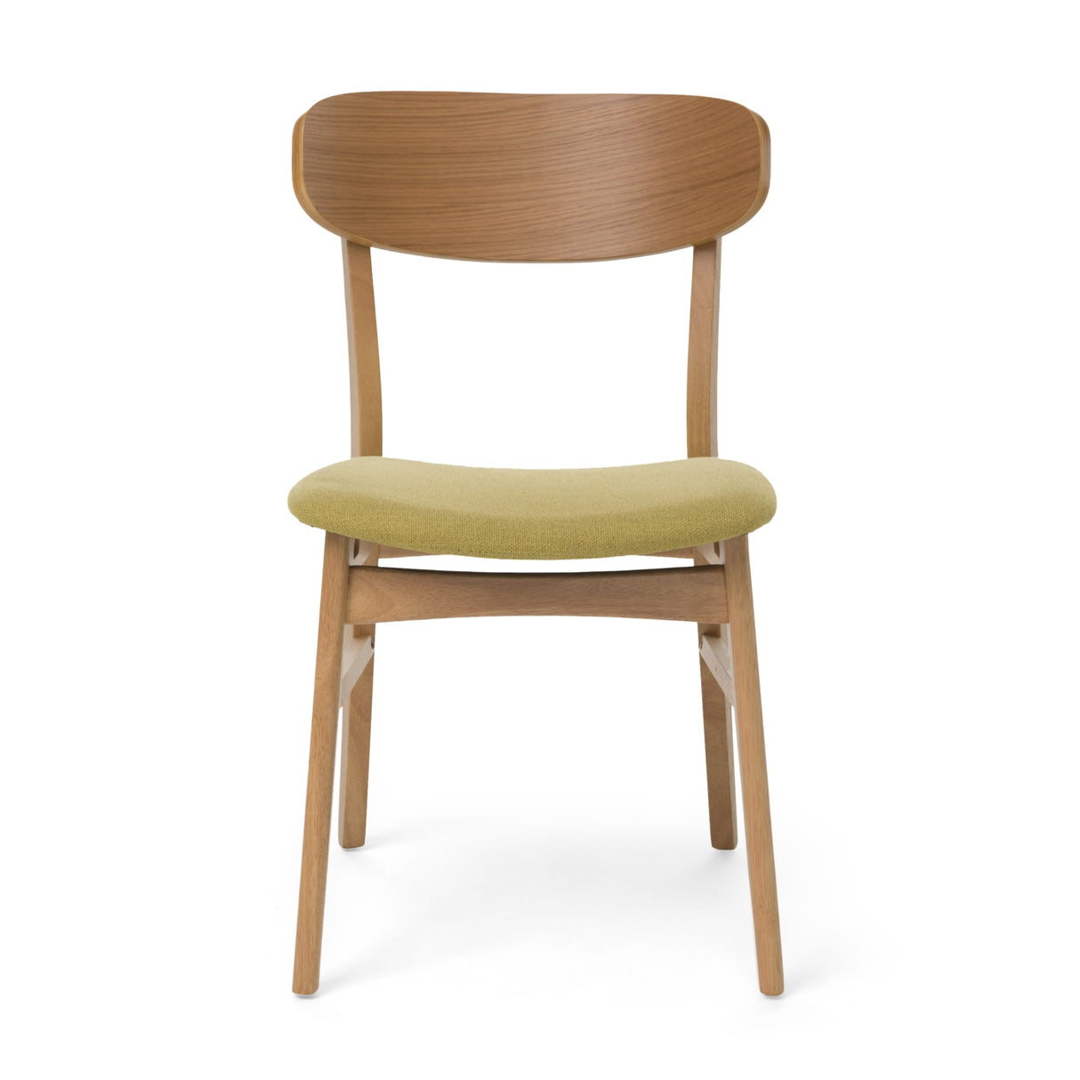 Fabric-upholstered Wood Dining Chairs (Set of 2) by Christopher Knight
