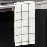 Fabstyles Solo Waffle Cotton Kitchen Towel Set of 4 - 18x28