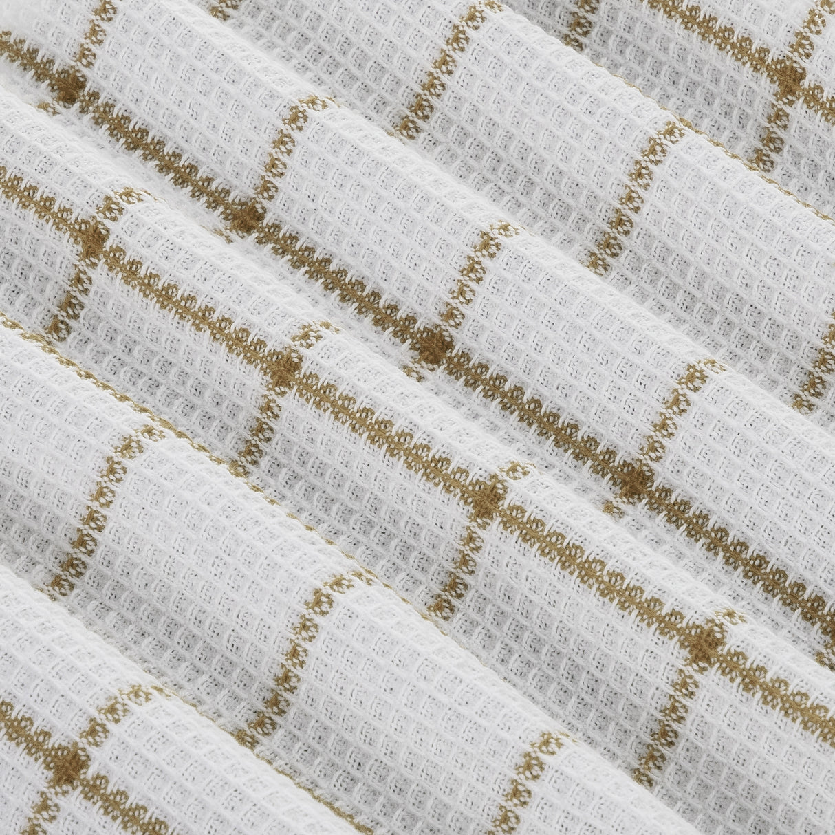 Fabstyles Solo Waffle Cotton Kitchen Towel Set of 4 - 18x28