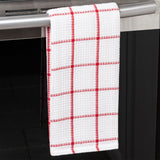 Fabstyles Solo Waffle Cotton Kitchen Towel Set of 4 - 18x28