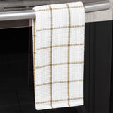 Fabstyles Solo Waffle Cotton Kitchen Towel Set of 4 - 18x28