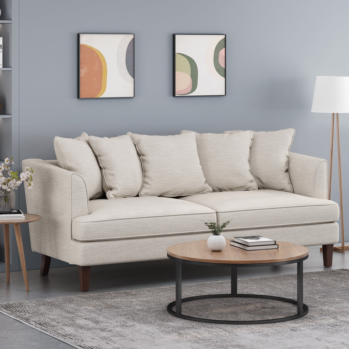 Fairburn Pillow-back 3-seat Sofa by Christopher Knight Home