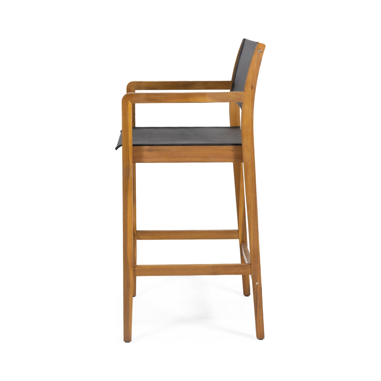 Fairfax Outdoor Acacia Wood Barstools with Outdoor Mesh (Set of 2) by Christopher Knight Home