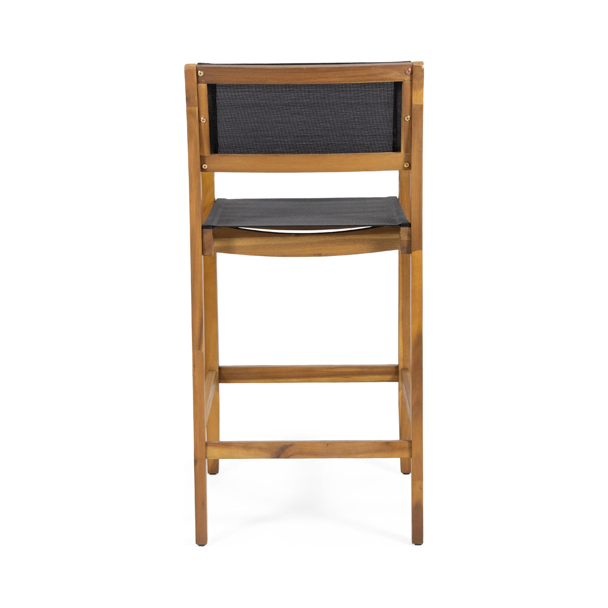 Fairfax Outdoor Acacia Wood Barstools with Outdoor Mesh (Set of 2) by Christopher Knight Home