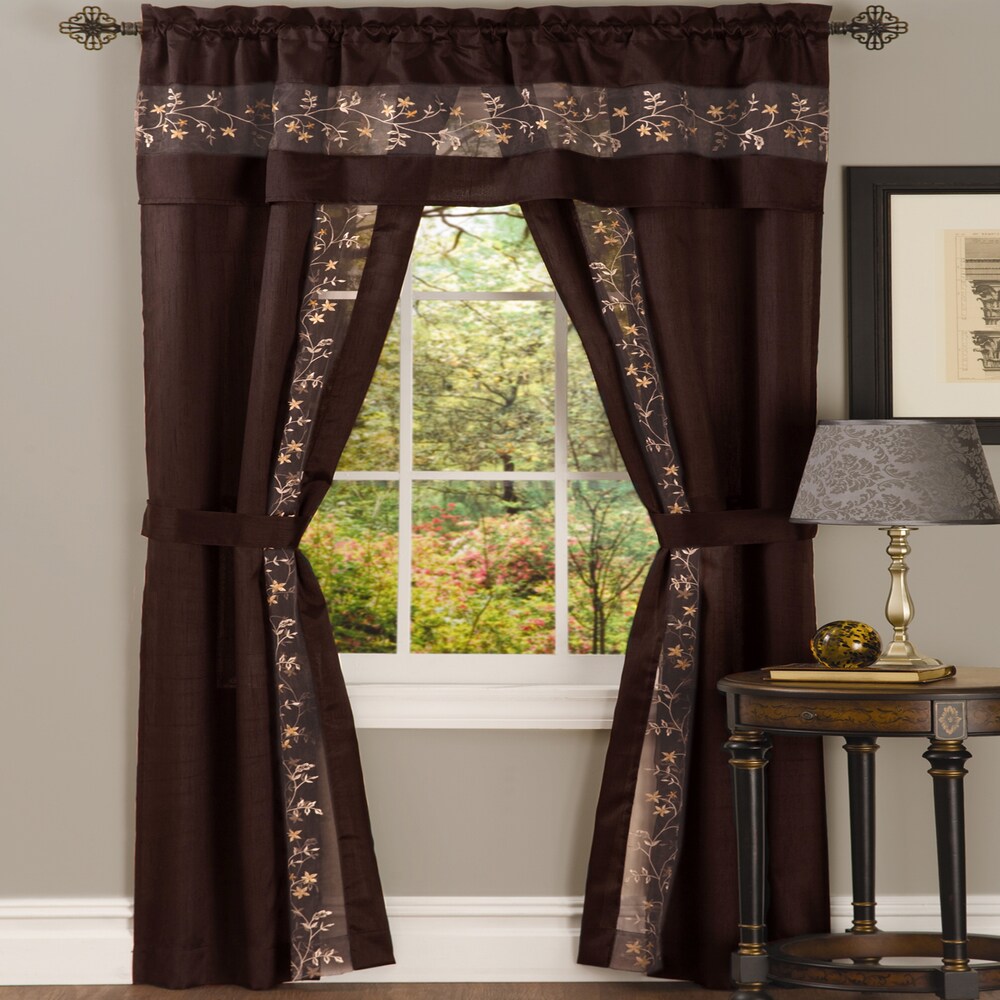 Achim Fairfield 5 Piece Window Curtain Set - 55x63