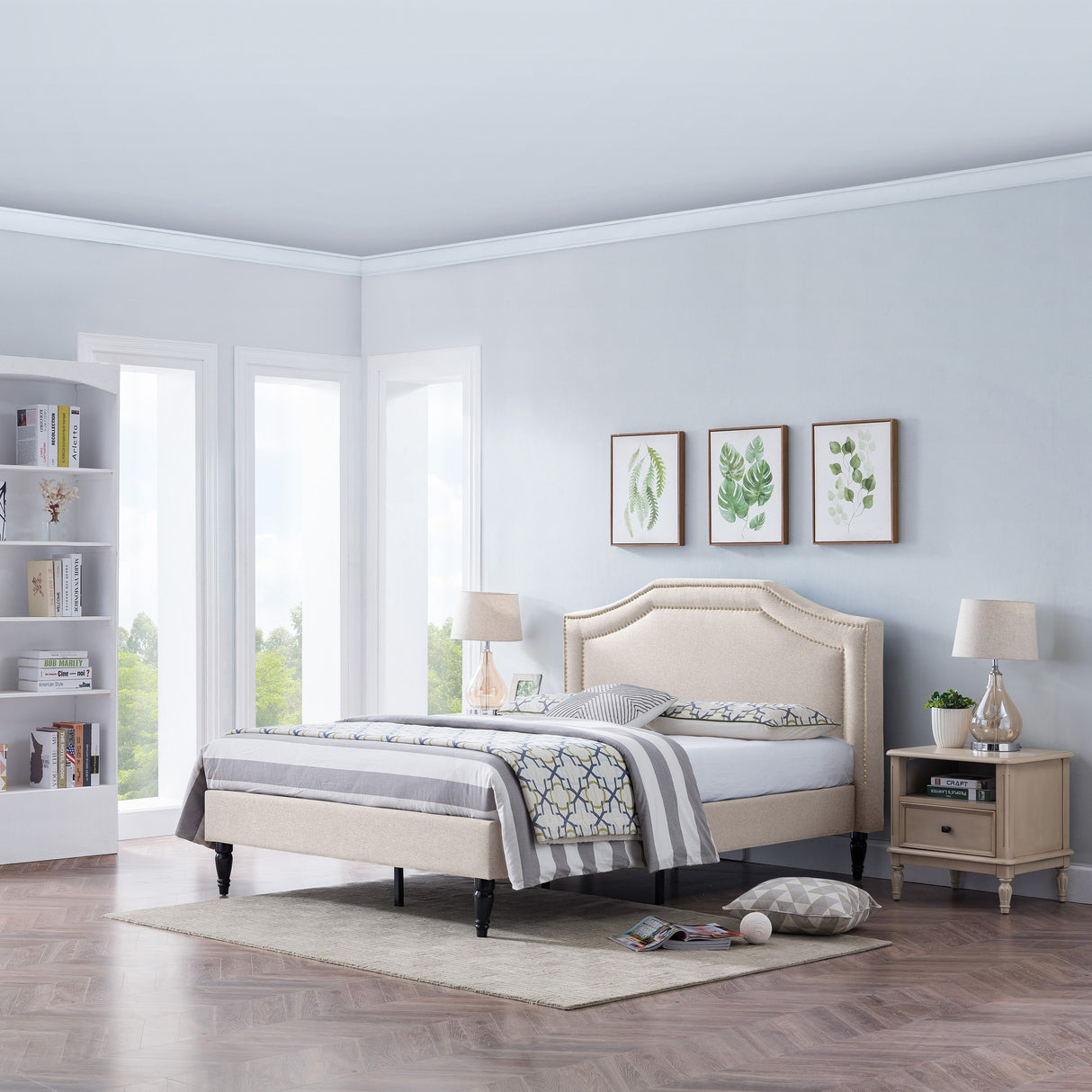Fairlane Queen Sized Upholstered Bed by Christopher Knight Home