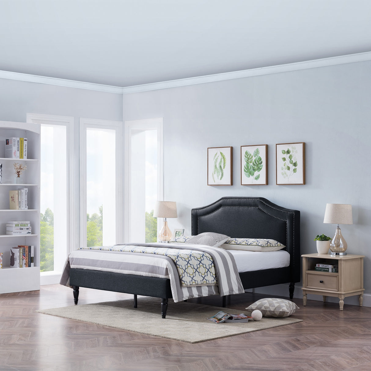 Fairlane Queen Sized Upholstered Bed by Christopher Knight Home