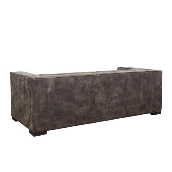 Fairmount Distressed Brown Leather Modern Sofa