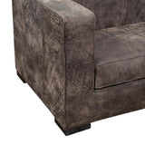 Fairmount Distressed Brown Leather Modern Sofa