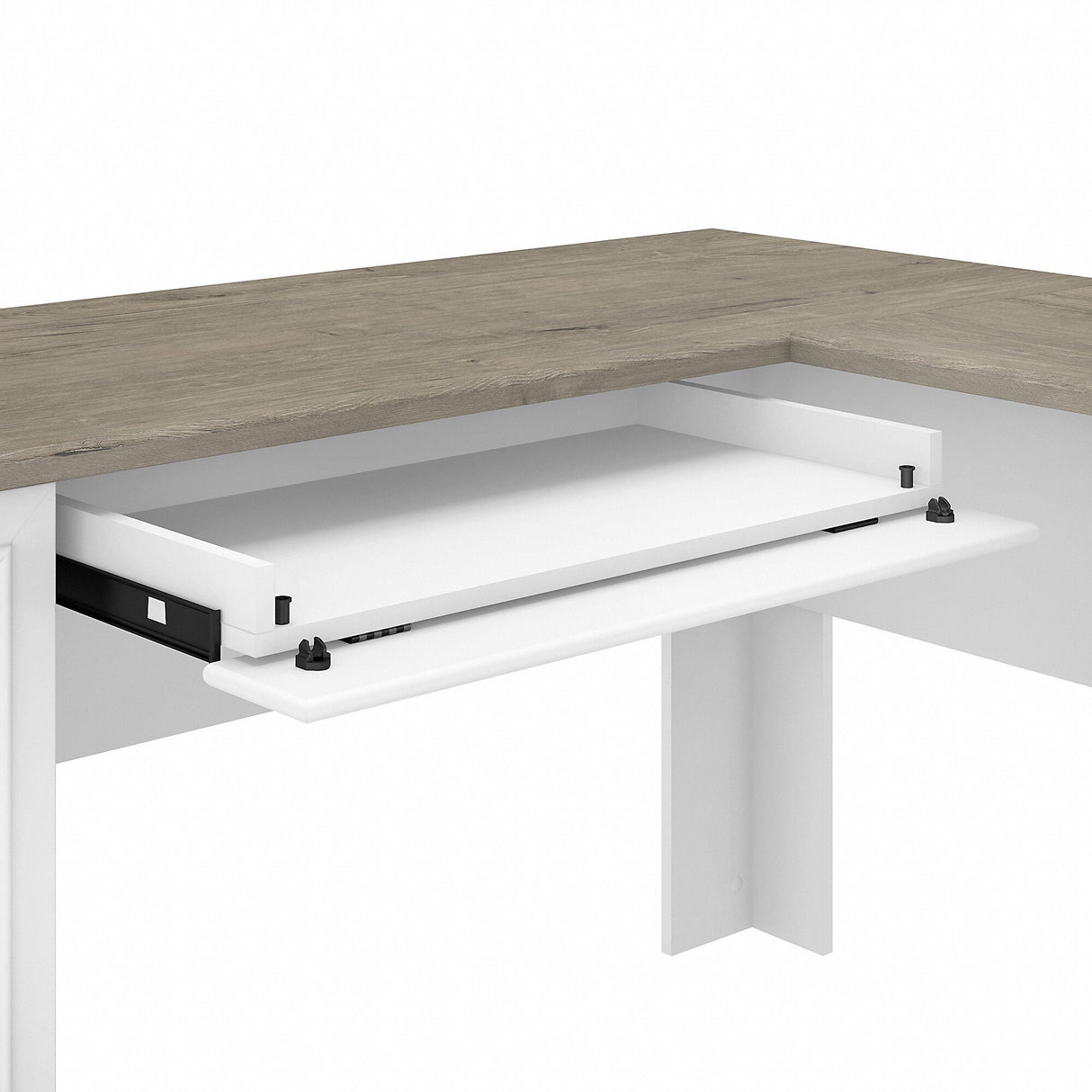 Fairview 60W L Shaped Desk with Drawers and Cabinet by Bush Furniture