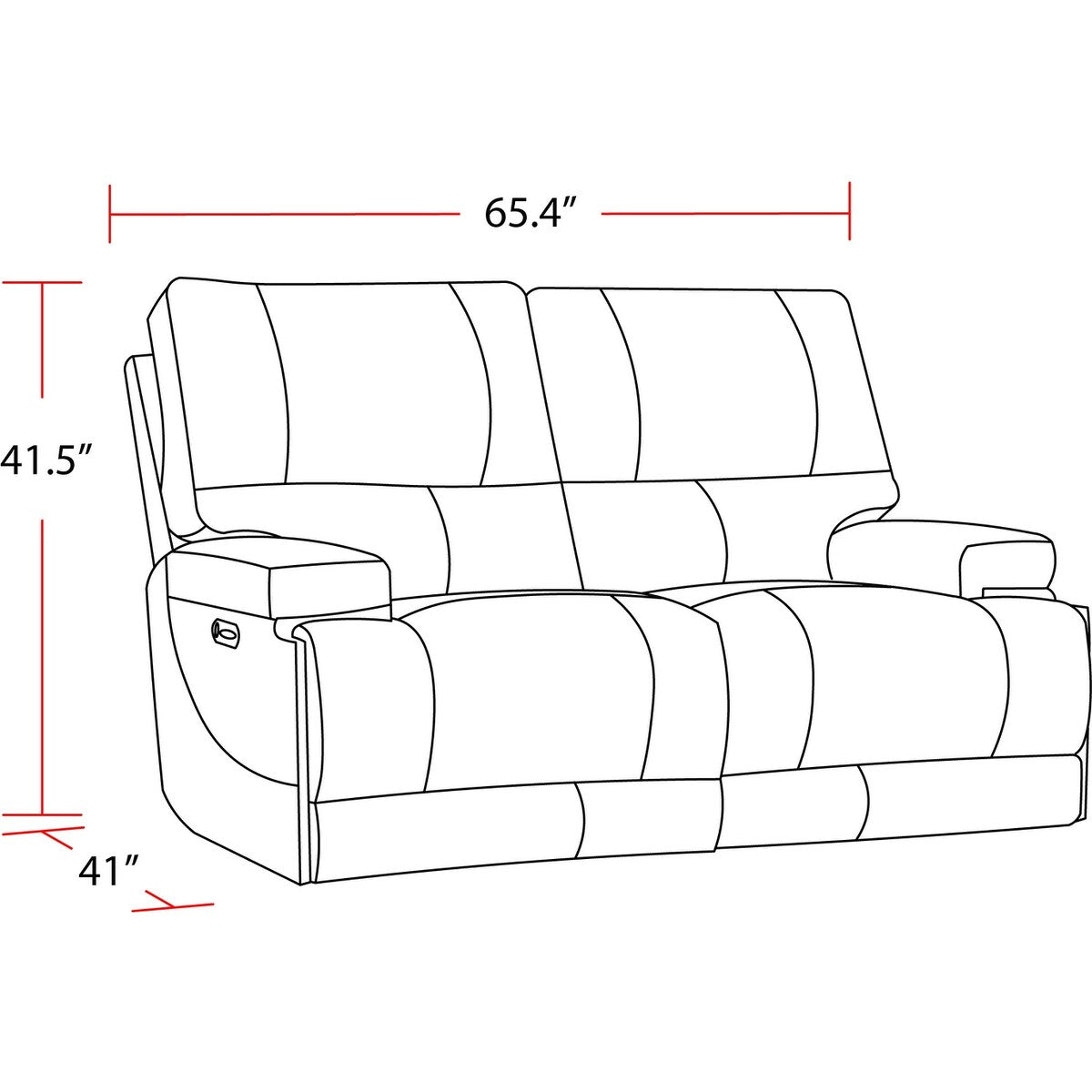 Fairview Home Power Reclining Sofa Loveseat and Recliner