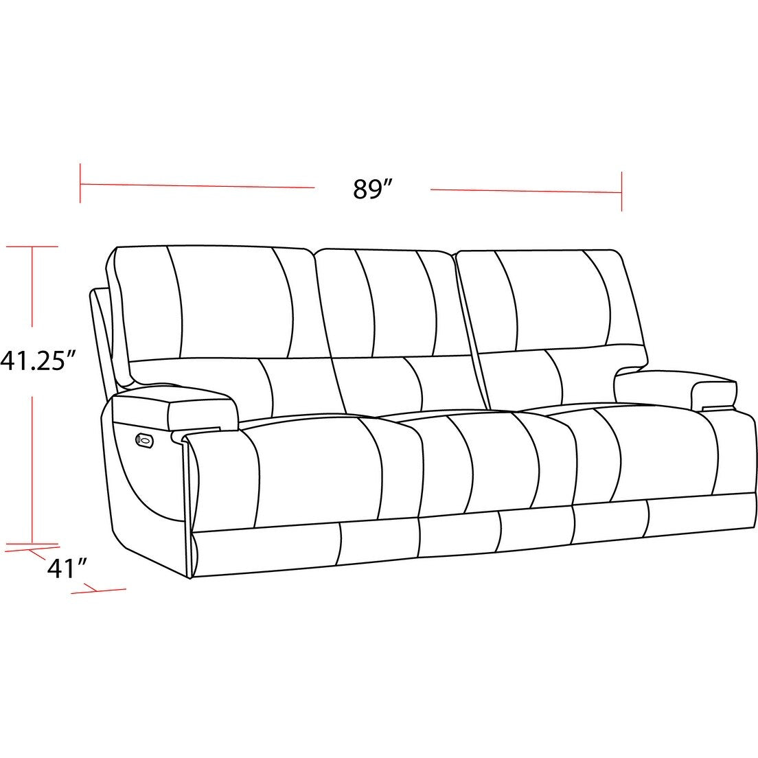 Fairview Home Power Reclining Sofa Loveseat and Recliner