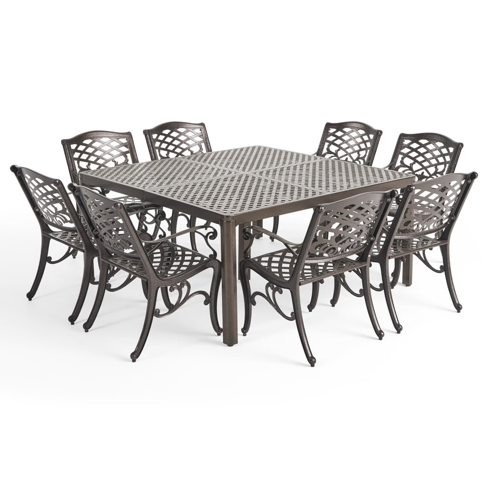 Fairwind Outdoor 8-seat Aluminum Dining Set by Christopher Knight Home
