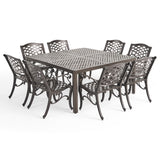 Fairwind Outdoor 8-seat Aluminum Dining Set by Christopher Knight Home