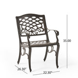 Fairwind Outdoor 8-seat Aluminum Dining Set by Christopher Knight Home