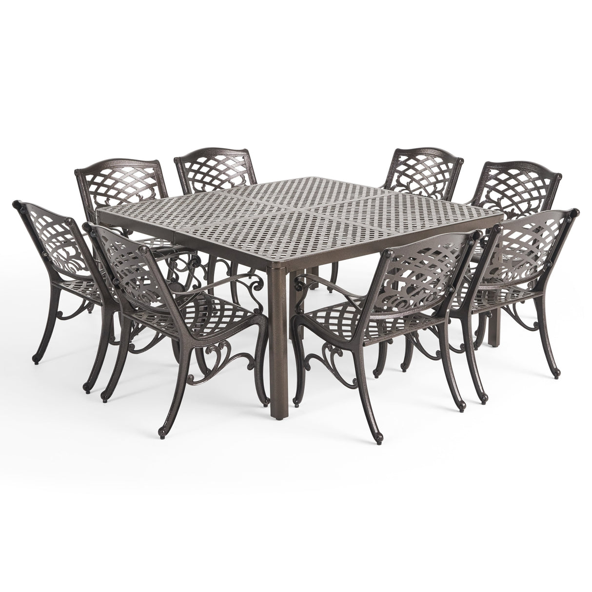 Fairwind Outdoor 8-seat Aluminum Dining Set by Christopher Knight Home