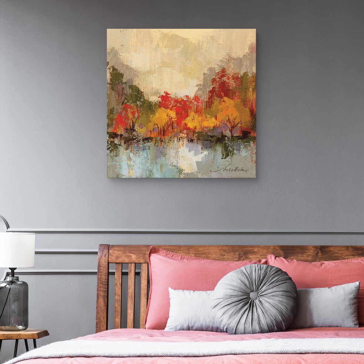 Fall Riverside II by Silvia Vassileva Canvas Art Print