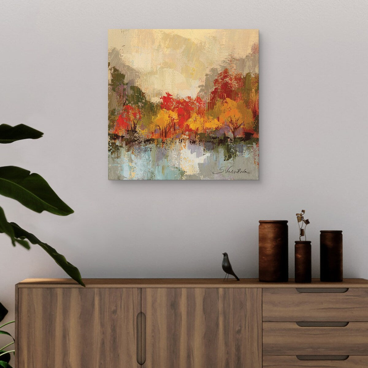 Fall Riverside II by Silvia Vassileva Canvas Art Print