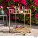 Falon Industrial Modern Iron Tempered Glass Bar Cart by Christopher Knight Home