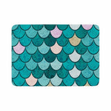 Famenxt "Mermaid Fish Scales" Memory Foam Bath Mat