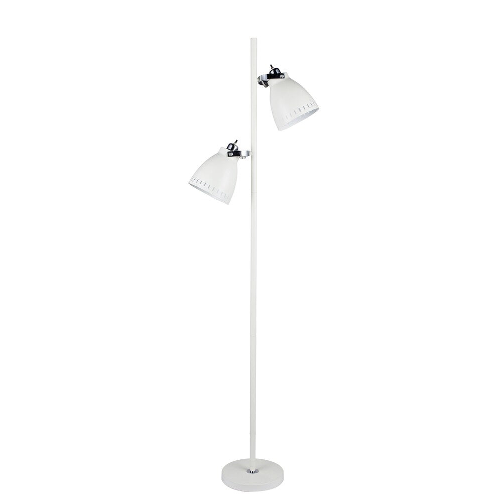 Fangio Lightings #1415WHT 68.5-inch Metal Tree Floor Lamp in White