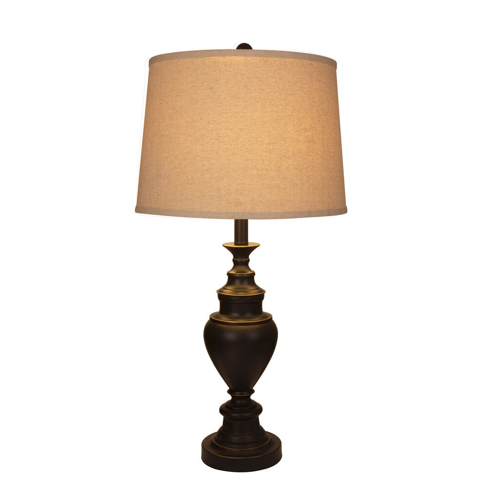 Fangio Lightings #1427MB 29-inch Metal Table Lamp in Madison Bronze