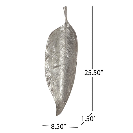 Fannin Indoor Aluminum Handcrafted Leaf Wall Decor by Christopher Knight Home