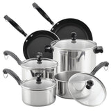 Farberware Classic Series 12-Piece Stainless Steel Cookware Set