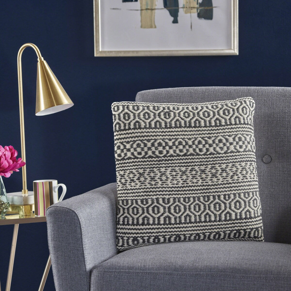 Fargo Handcrafted Boho Fabric Pillow by Christopher Knight Home