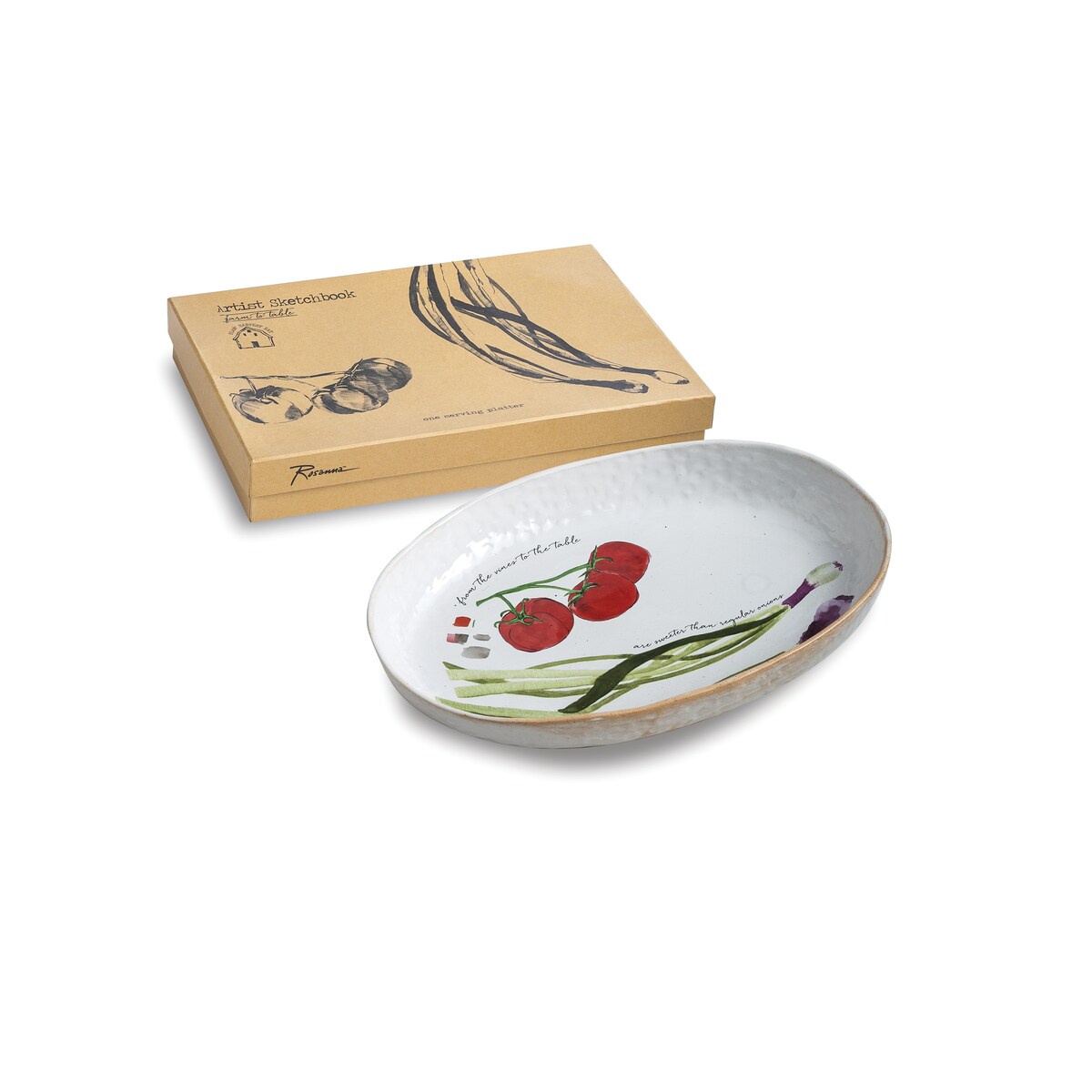 Rosanna Farm To Table Oval Platter Spring Onion