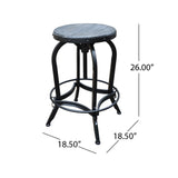 Farmdale Industrial Reclaimed Firwood Adjustable Height Swivel Bar Stool (Set of 2) by Christopher Knight Home