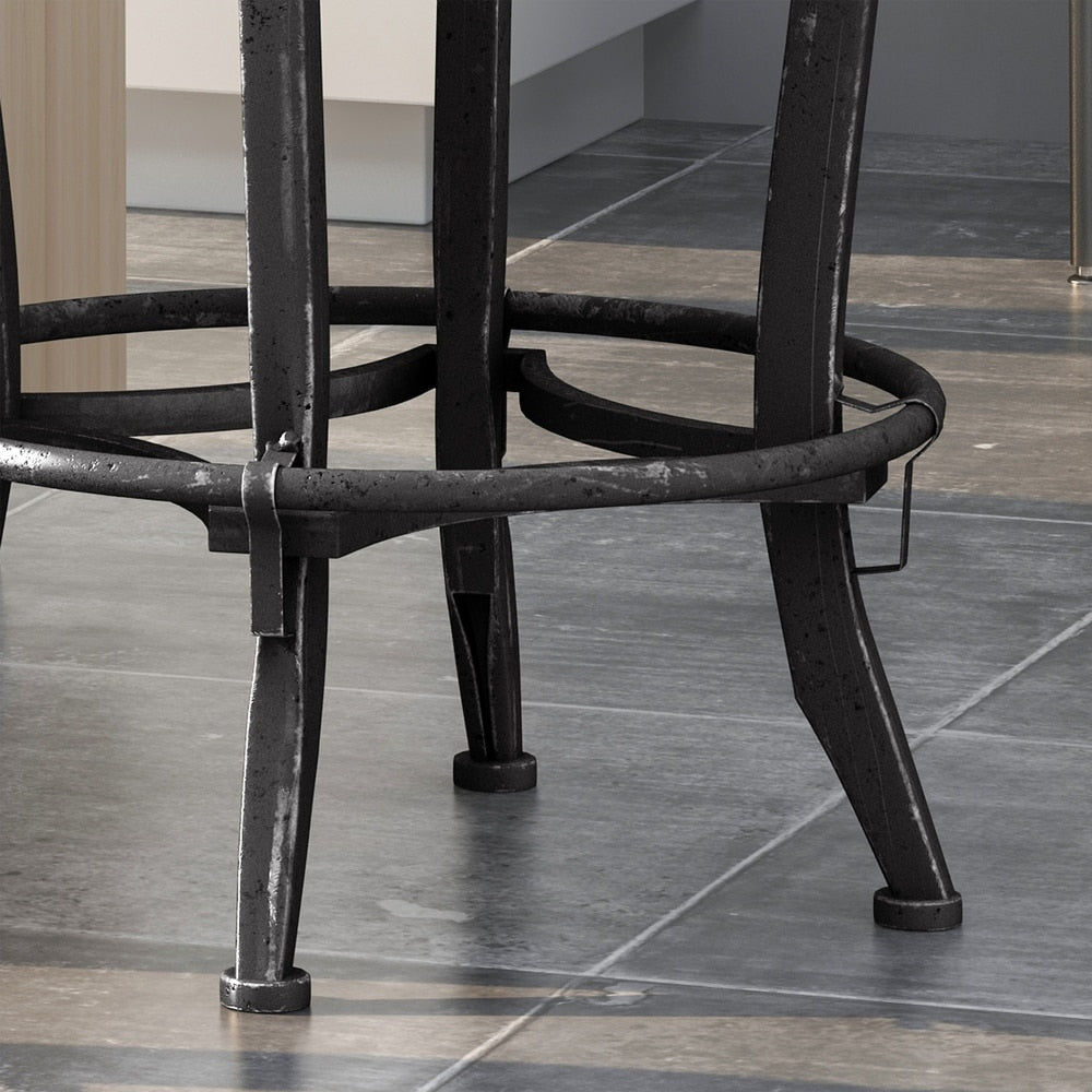 Farmdale Industrial Reclaimed Firwood Adjustable Height Swivel Bar Stool (Set of 2) by Christopher Knight Home