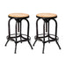 Farmdale Industrial Reclaimed Firwood Adjustable Height Swivel Bar Stool (Set of 2) by Christopher Knight Home