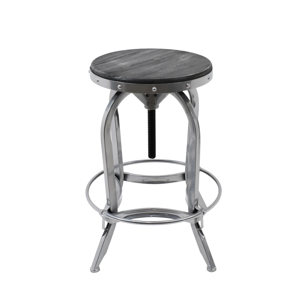 Farmdale Industrial Reclaimed Firwood Adjustable Height Swivel Bar Stool (Set of 2) by Christopher Knight Home