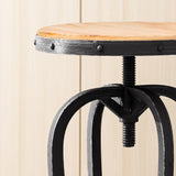 Farmdale Industrial Reclaimed Firwood Adjustable Height Swivel Bar Stool (Set of 2) by Christopher Knight Home