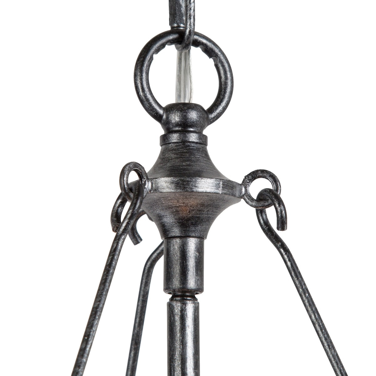 Farmhouse 3-Light Wood Drum Chandelier for Dining Room - Distressed Birch/Brushed-Silver - D15.74"*H20.86"