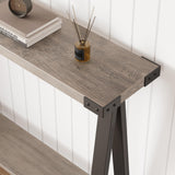 Farmhouse 43.3inch Console Table 2 Tier Sofa Table for Living Room