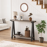 Farmhouse 43.3inch Console Table 2 Tier Sofa Table for Living Room