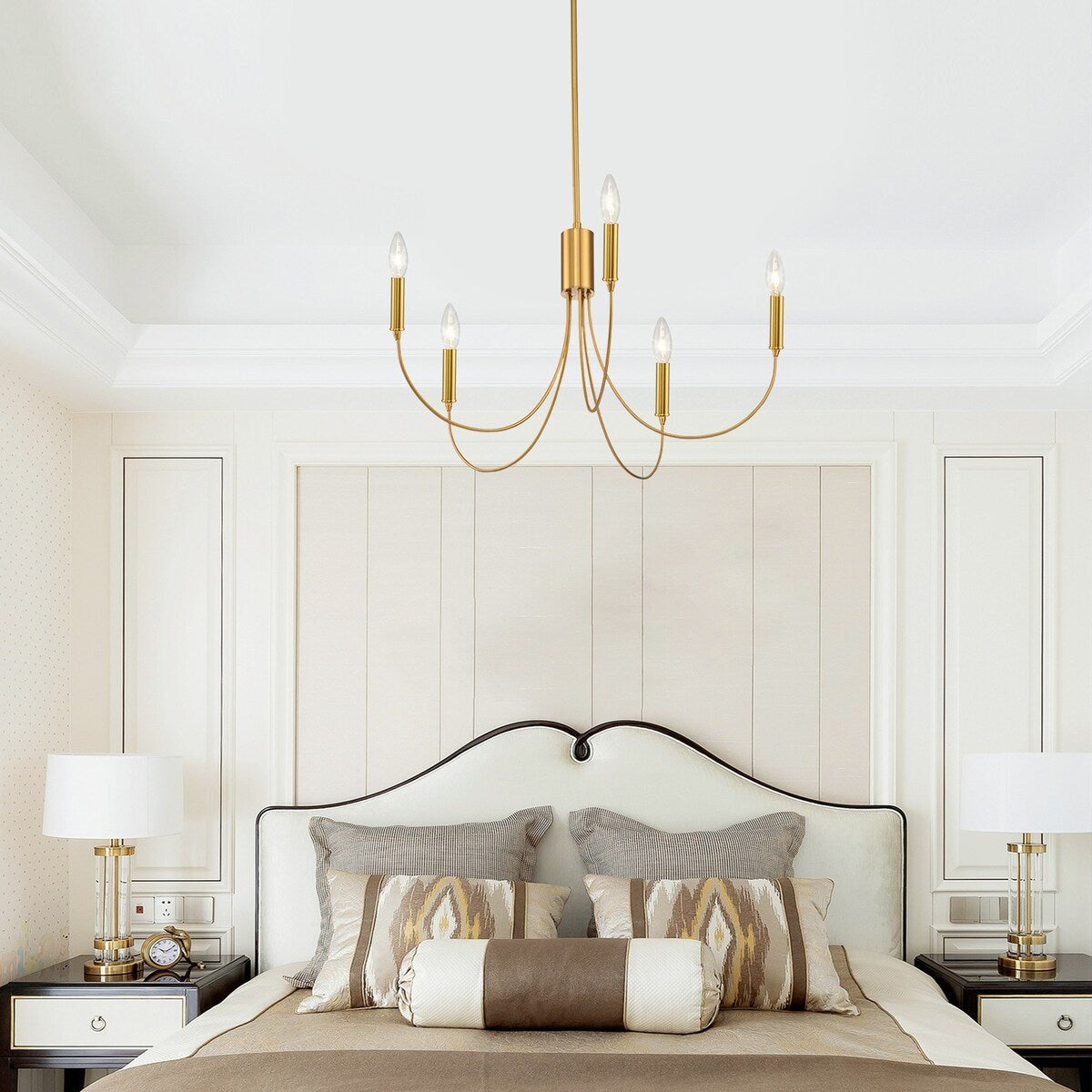 Farmhouse 5-Light Classic Candle Chandelier for Dining Room