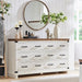 Farmhouse 6 Drawers Dresser, Wood Chest of Drawers, Closet Dresser
