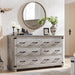 Farmhouse 6 Drawers Dresser, Wood Chest of Drawers, Closet Dresser