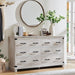 Farmhouse 6 Drawers Dresser, Wood Chest of Drawers, Closet Dresser